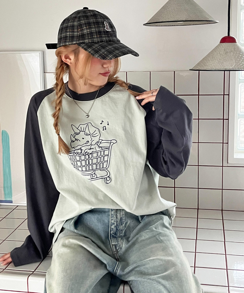 一緒にショッピングしたい恐竜ロンTEE｜DOUBLE NAME ダブルネーム 商品