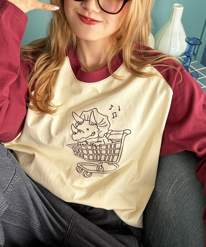 一緒にショッピングしたい恐竜ロンTEE｜DOUBLE NAME ダブルネーム 商品