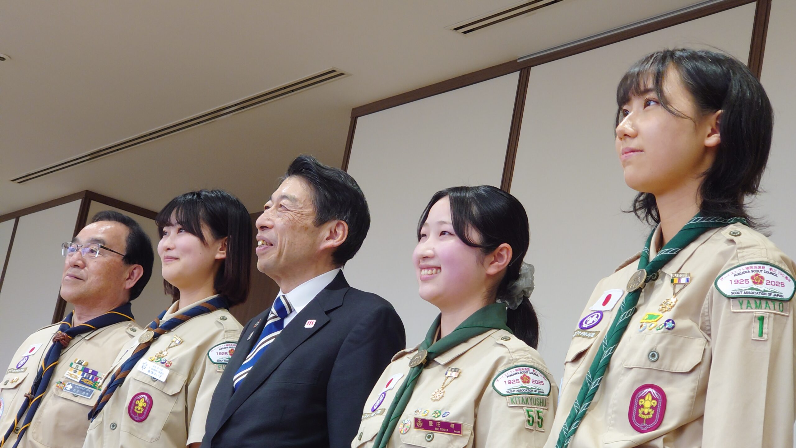 富士スカウト県知事表敬が行われました。 | 日本ボーイスカウト 福岡県連盟