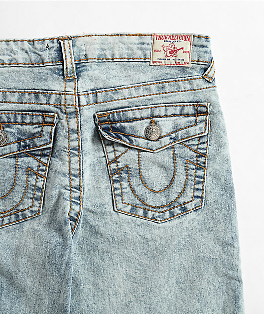 True Religion Kids Ricky Light Blue Relaxed Straight Leg Denim