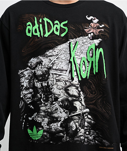 adidas Originals x Korn Black Long Sleeve T-Shirt | Zumiez