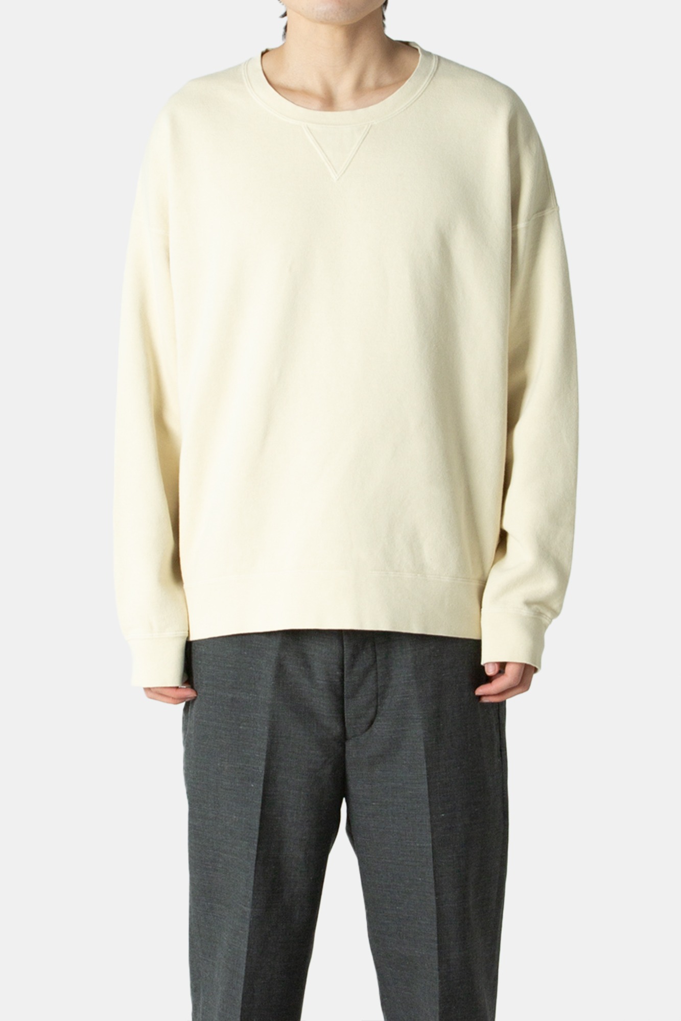 JUMBO SB SWEAT L/S DMGD YELLOW - 스컬프스토어