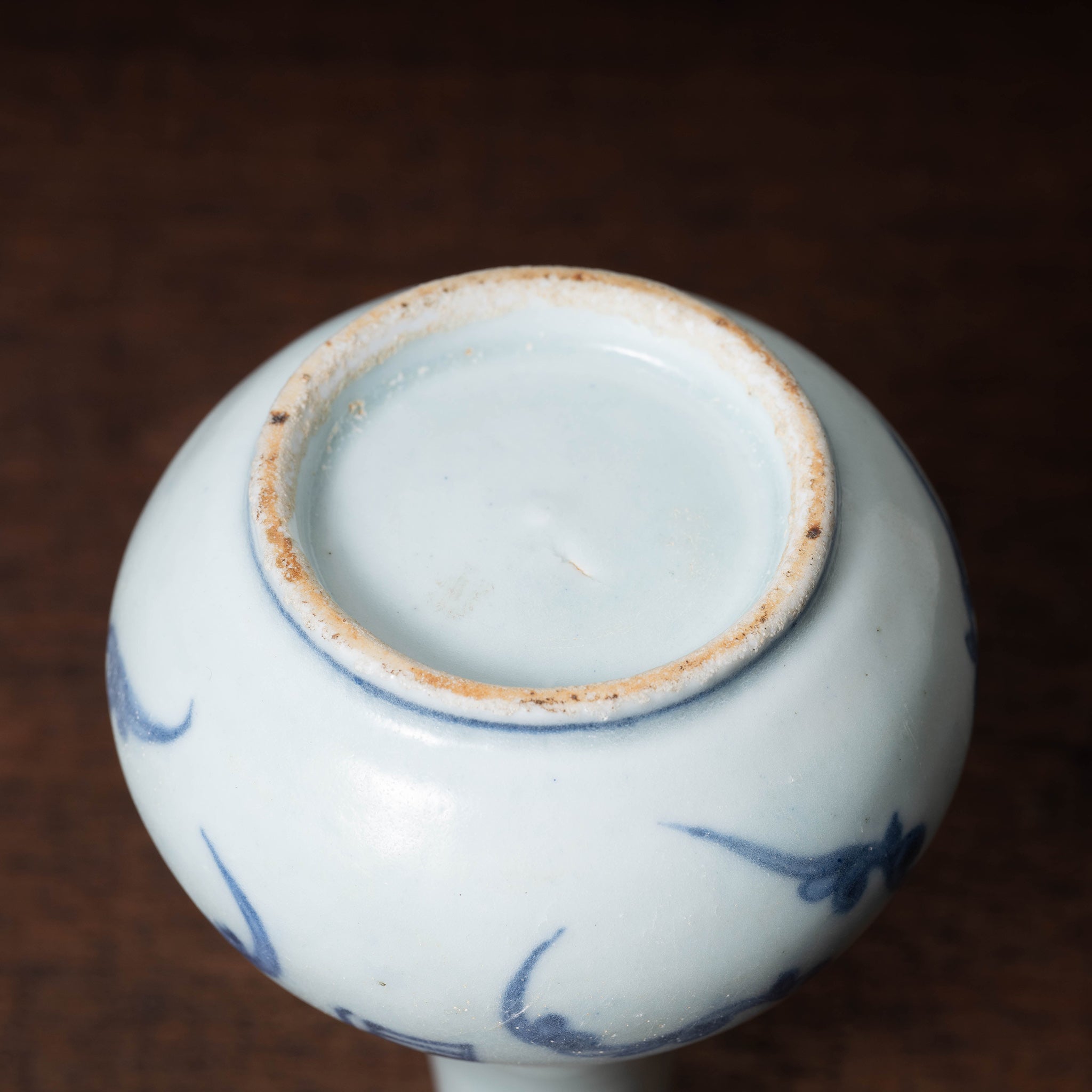 李朝 分院染付寿字草花文瓶 – 燦禾 SANKA