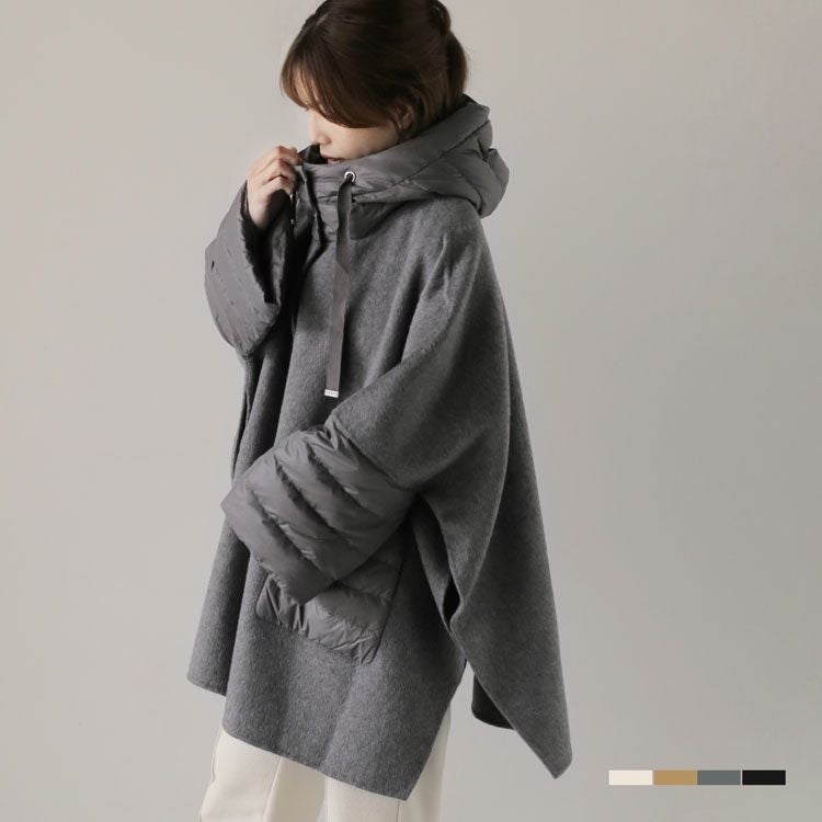 ポンチョ ケープポンチョ フード付き ウール コート レディース ケープ