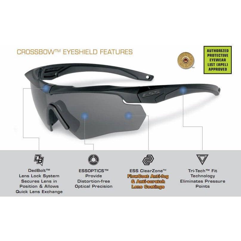 ESS Crossbow 2X Ballistic Safety Glasses Kit