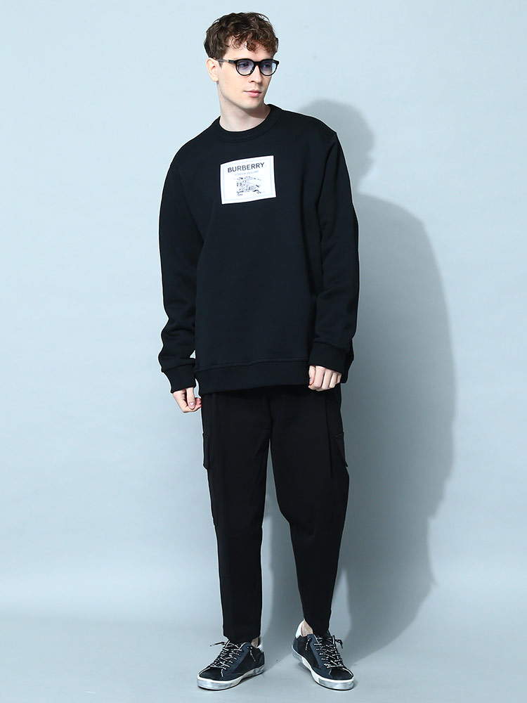 BURBERRY バーバリー メンズ スウェット トレーナー 黒 ブランド プロ