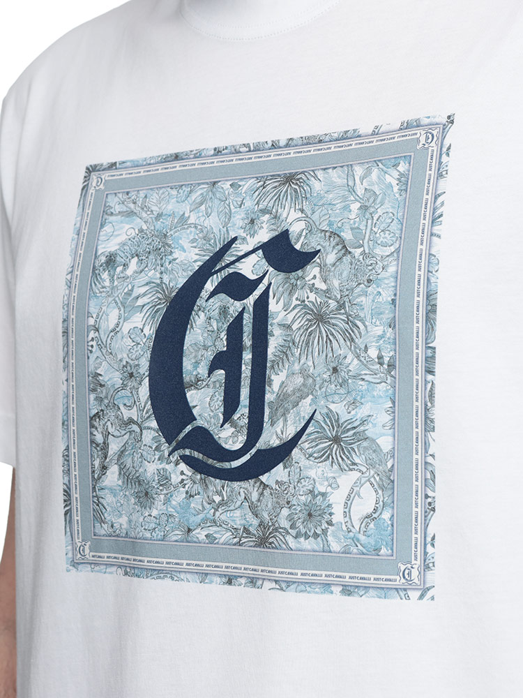 Just cavalli (ジャスト カヴァリ) フロントロゴ クルーネック 半袖 T