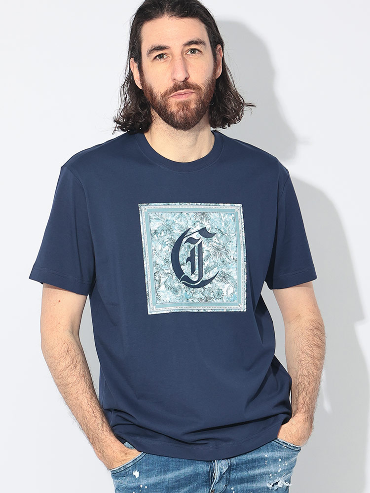 Just cavalli (ジャスト カヴァリ) フロントロゴ クルーネック 半袖 T