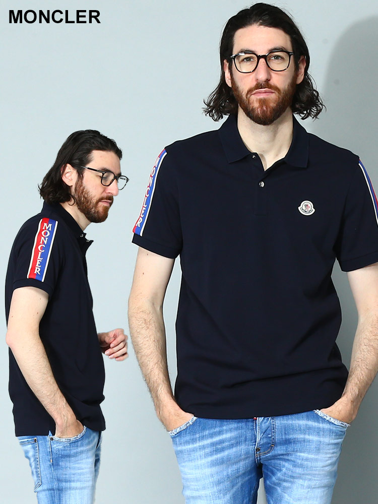 MONCLER (モンクレール) ロゴライン 半袖 ポロシャツ MC8A00020899UR