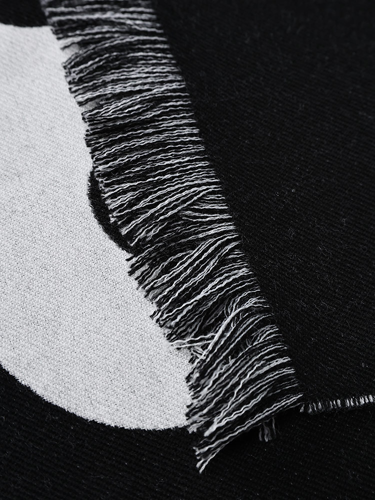 BURBERRY (バーバリー) ウール リバーシブル ロゴ ロングマフラー