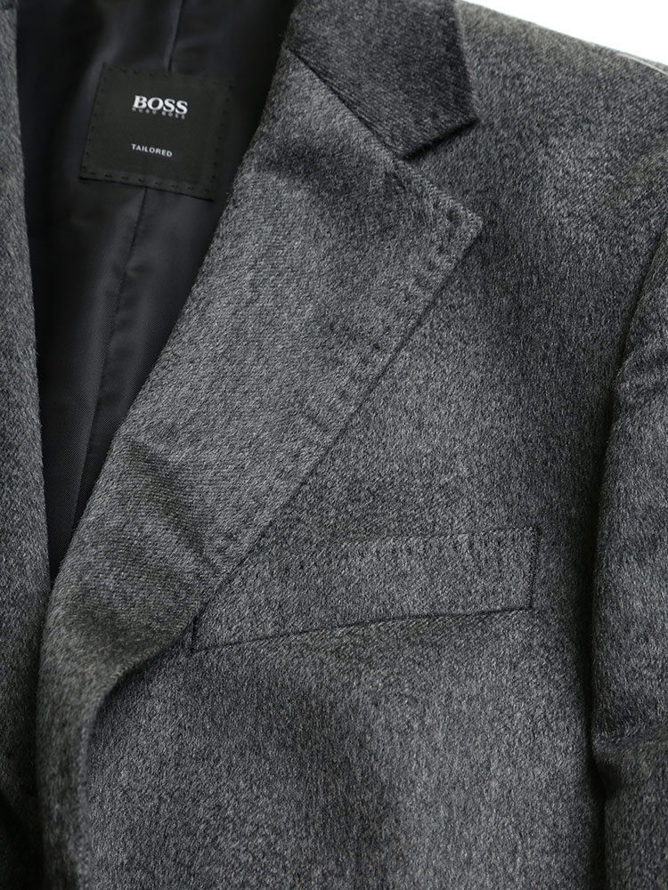 ヒューゴボス メンズ HUGO BOSS カシミヤ100％ シングル チェスター