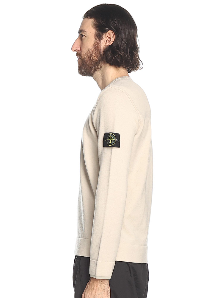 STONE ISLAND (ストーンアイランド) 袖ロゴ クルーネック ニット
