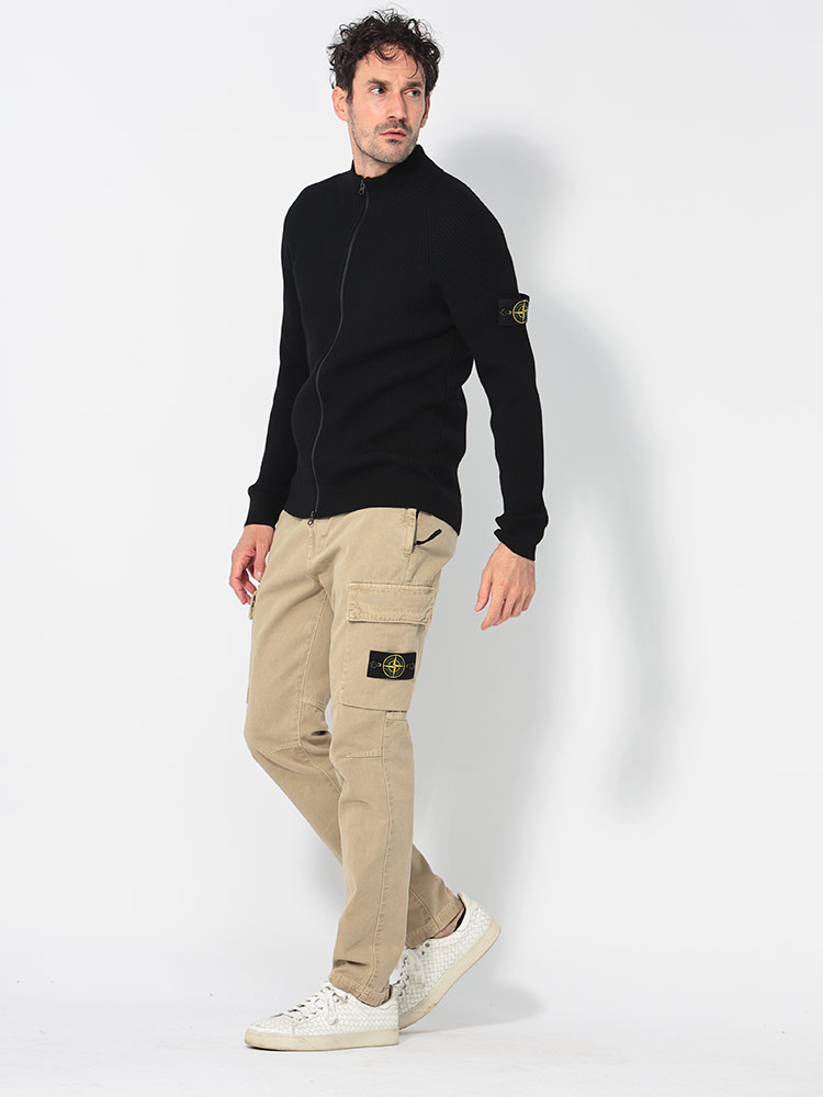 STONE ISLAND (ストーンアイランド) ウール リブ編み フルジップ