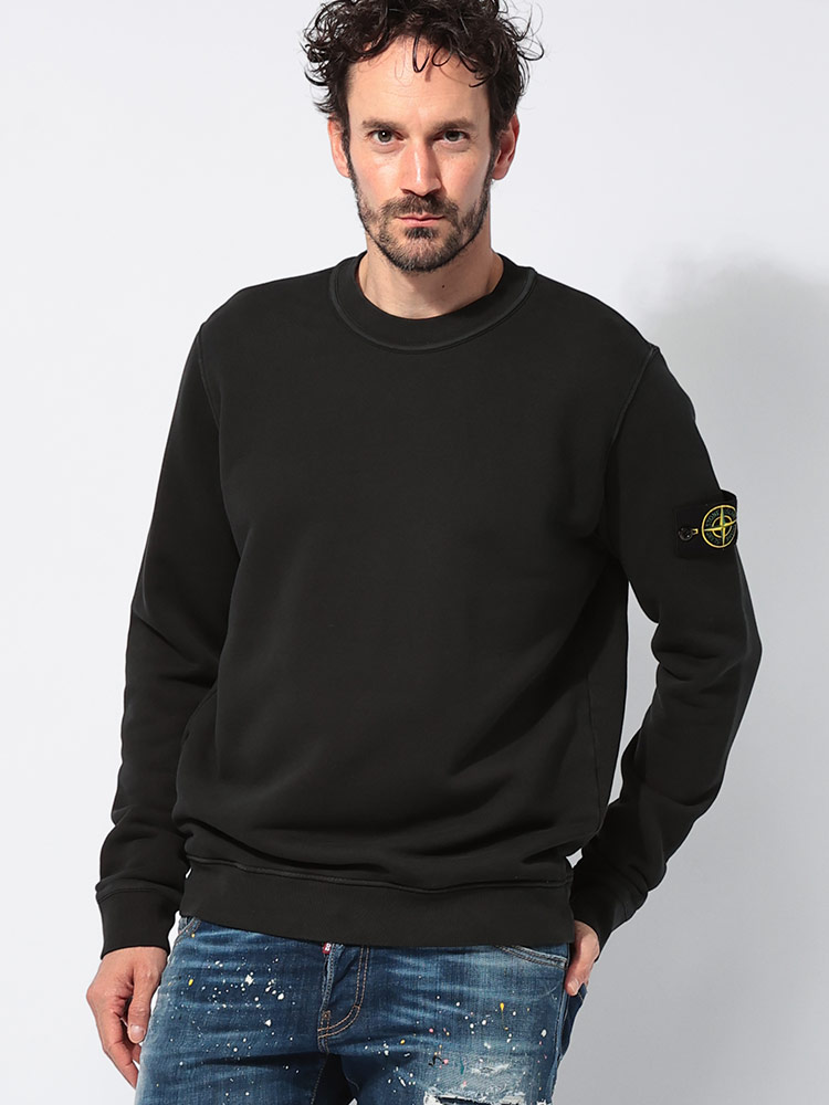 STONE ISLAND (ストーンアイランド) 裏毛 ガーメントダイ加工 クルー