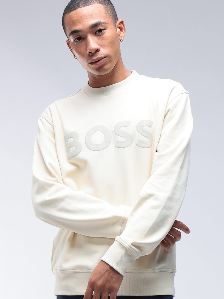 HUGO BOSS (ヒューゴボス) ラバーロゴプリント クルーネック