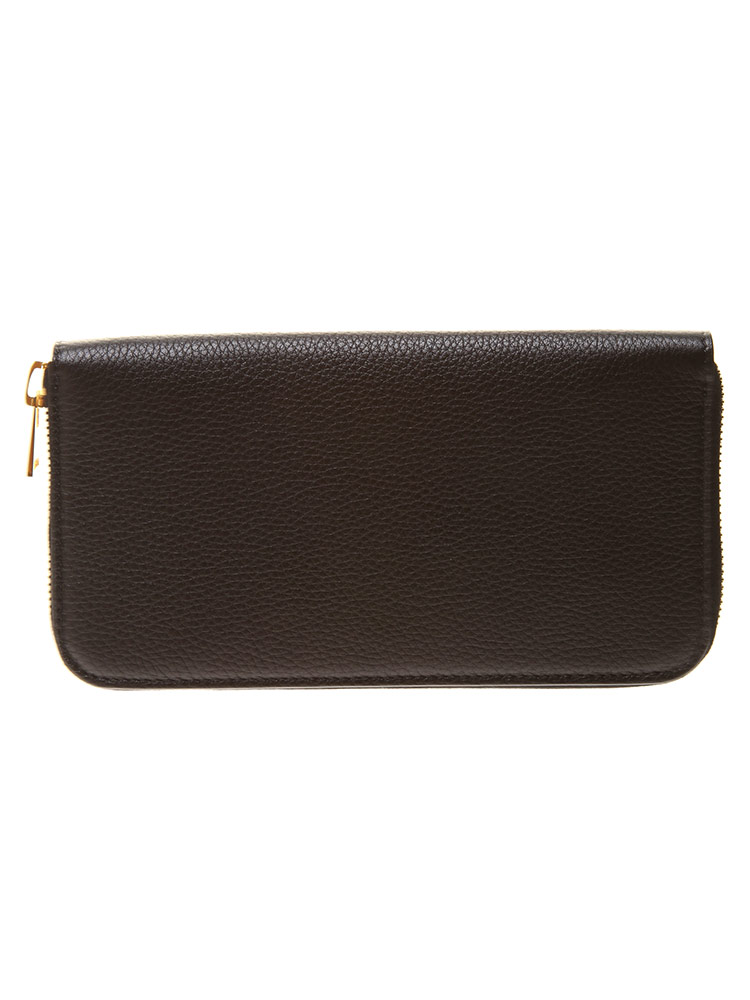 TOM FORD (トム フォード) レザー ロゴ ラウンドジップ 長財布