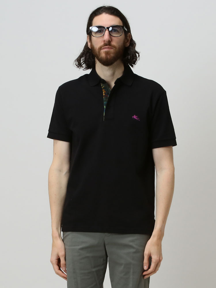 ETRO (エトロ) 綿100％ ワンポイント 半袖 ポロシャツ ET221U1Y1429195