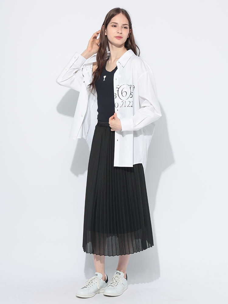 AMI PARIS (アミパリス ) ワンポイントロゴ リブタンクトップ