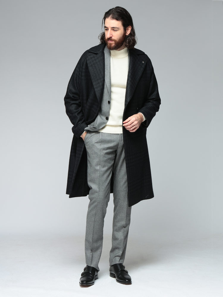 TAGLIATORE (タリアトーレ) カシミヤ混 ダブル ブレスト コート
