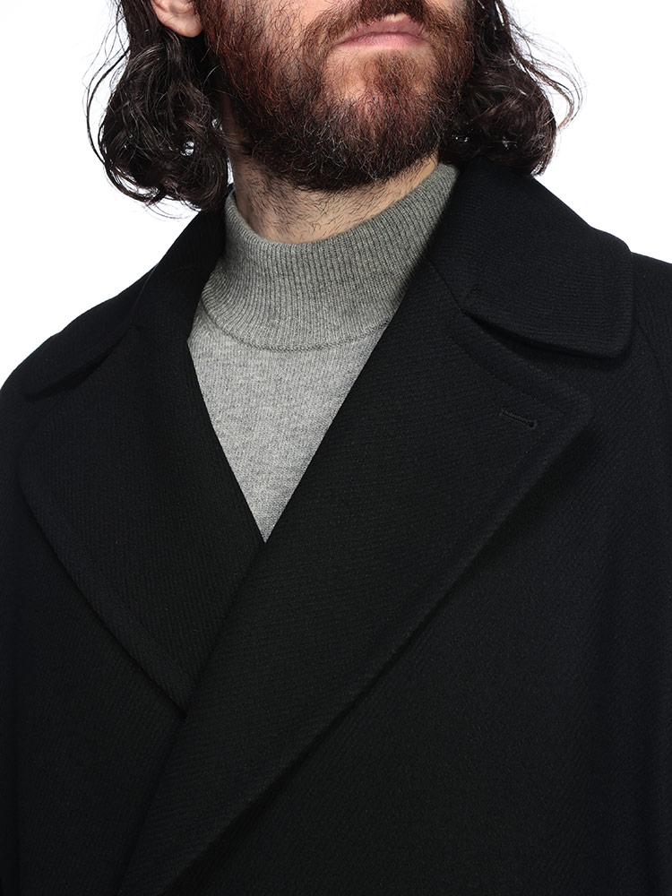 HEVO (イーヴォ) ウエストベルト ダブル ブレスト コート BRINDISI