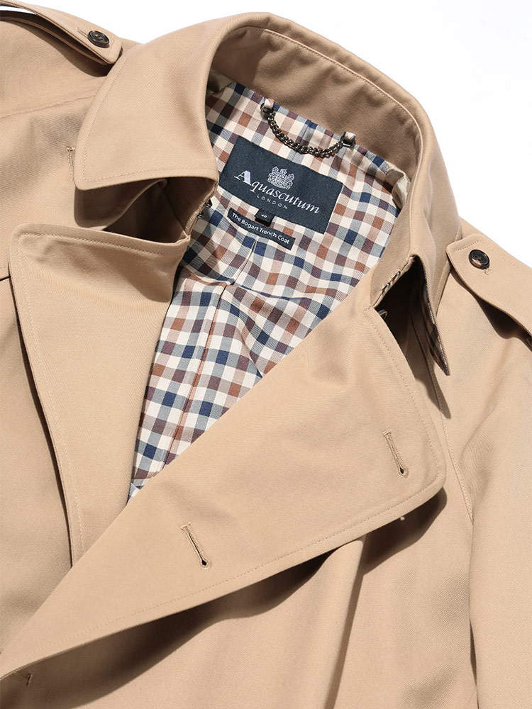 Aquascutum (アクアスキュータム) 無地 裏地チェック ウエストベルト