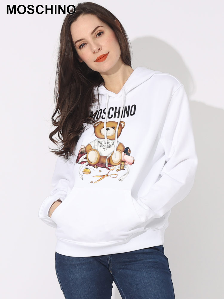 MOSCHINO (モスキーノ) ベアプリント プルオーバー パーカー TAILOR
