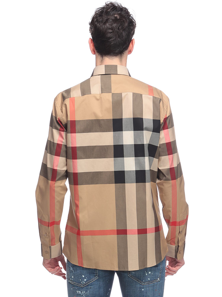 BURBERRY (バーバリー) 綿100％ チェック柄 長袖 シャツ BB8071445