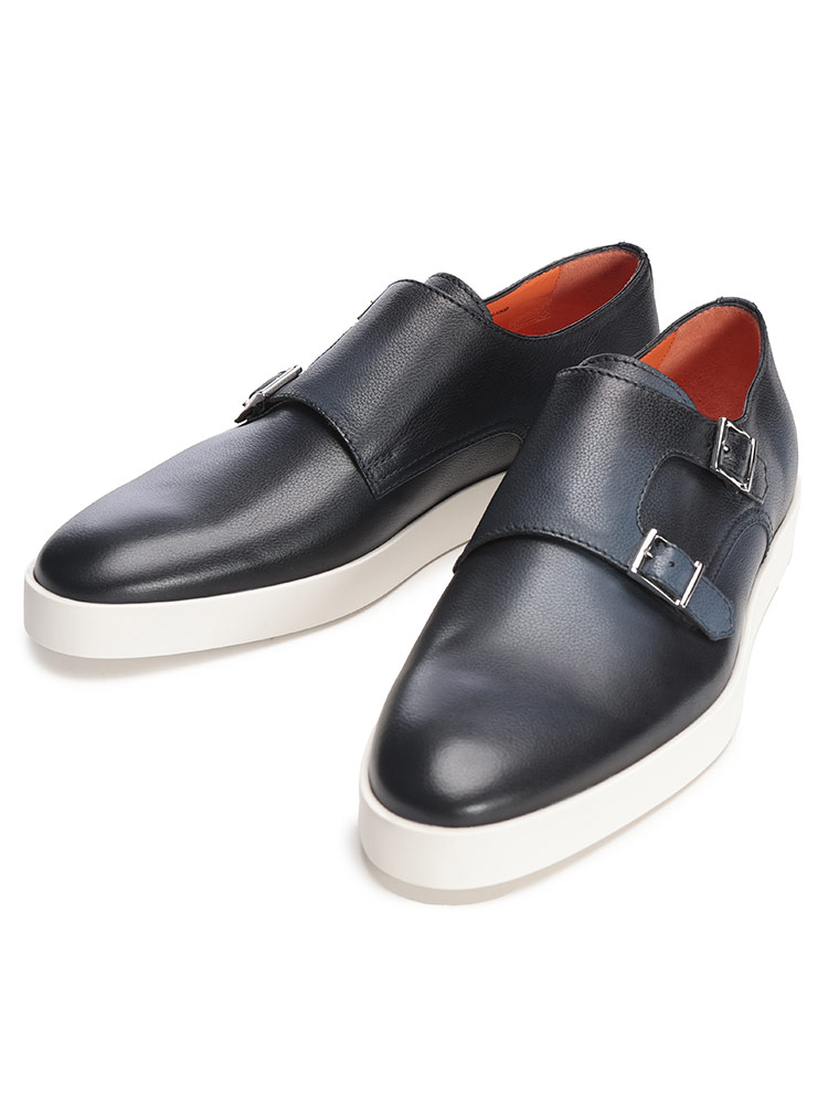 SANTONI (サントー二) ダブルモンク スリッポン メンズ 7(UK) 8(UK) 9