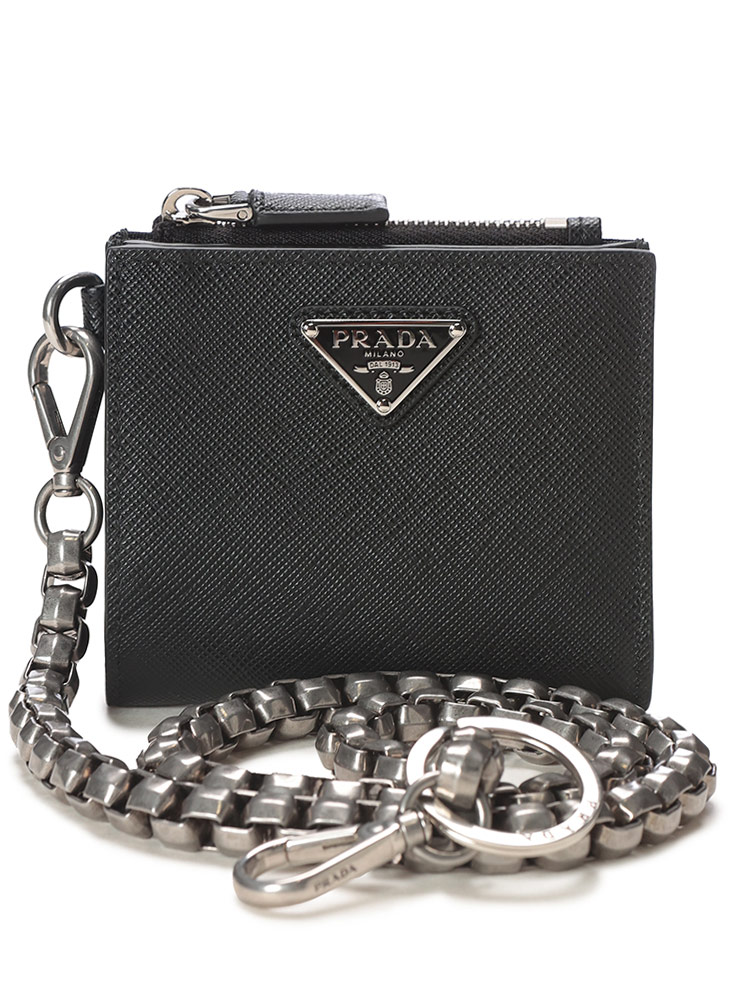 PRADA (プラダ) チェーン付 サフィアーノレザー 財布 PR2ML0492HJD