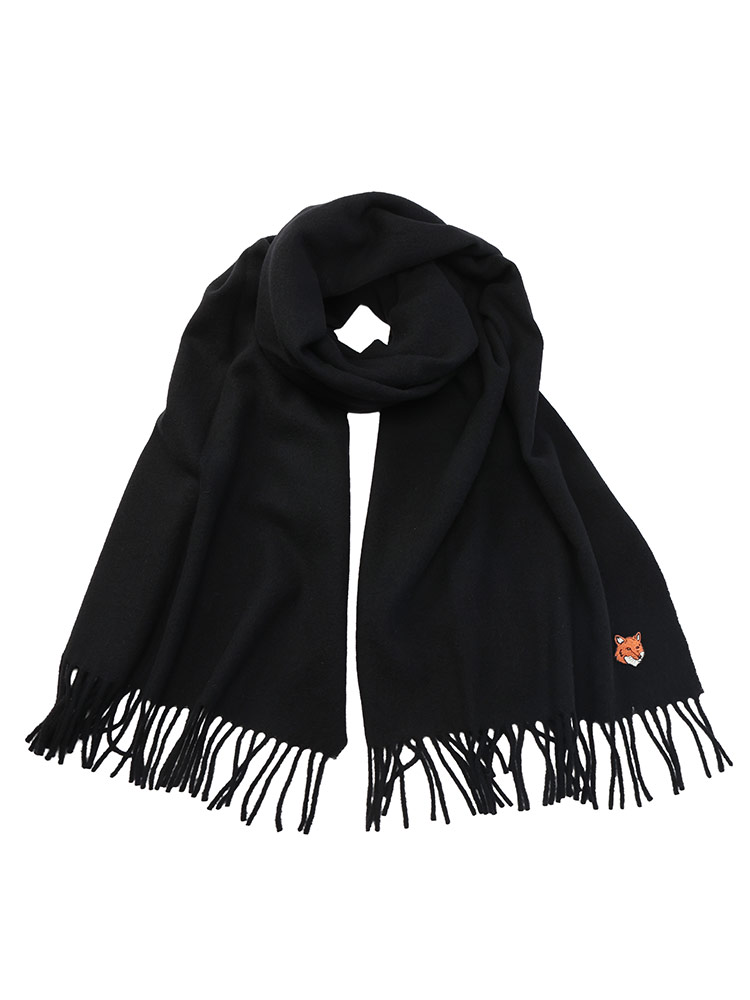 Maison Kitsune (メゾン キツネ) 無地 ワンポイント 刺繍 フリンジ