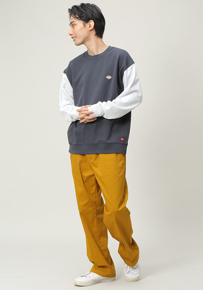 Dickies (ディッキーズ) 裏毛 ワンポイント クルーネック トレーナー