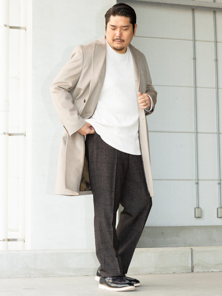 カシミヤ シングル チェスターコート (COLOMBO) コロンボ カシミア