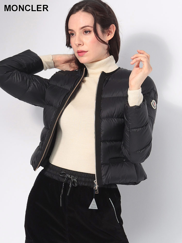 MONCLER (モンクレール) ノーカラー ショート ダウンジャケット