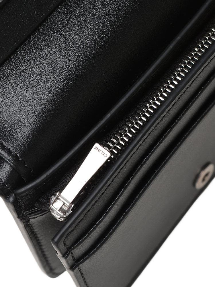 CELINE (セリーヌ) トリオンフ シャイニーカーフスキン 二つ折り財布