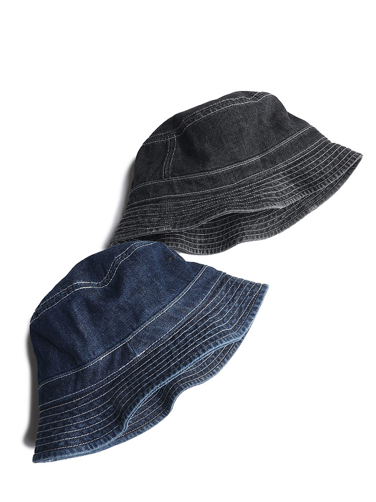 デニム 深め バケットハット DENIM DEEP CROWN BOONIE (CASTANO