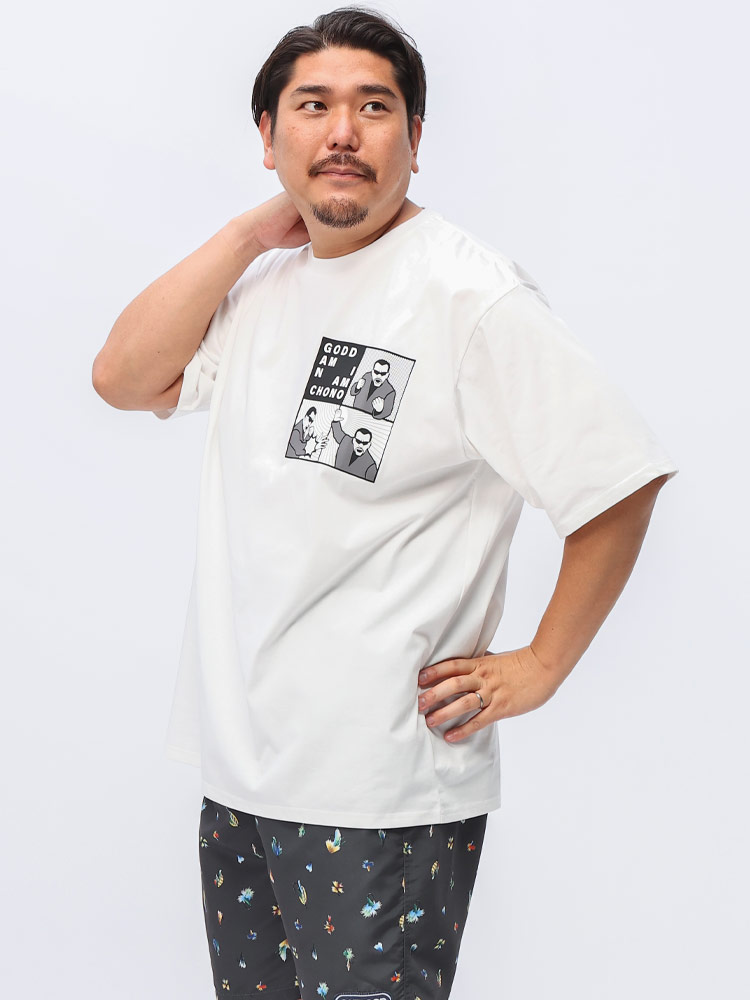 ARISTRIST (アリストトリスト) 4コマビンタプリント クルーネック 半袖