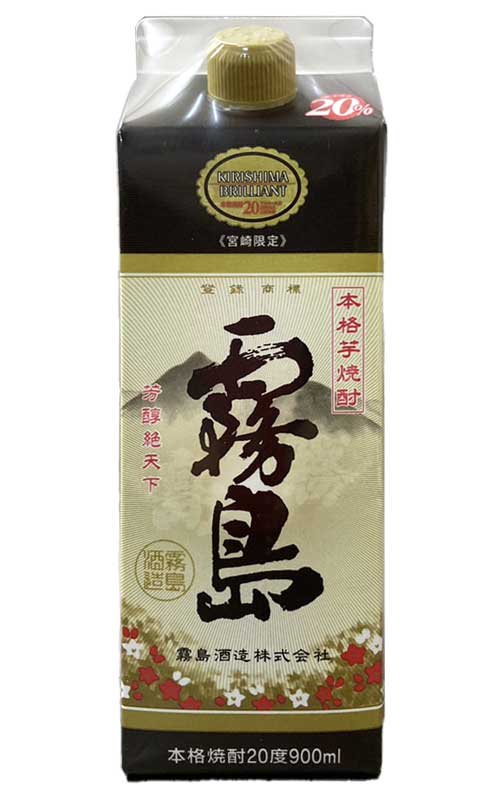霧島《宮崎限定》 紙パック 20度 900ml 霧島酒造 芋焼酎 宮崎県 | 酒の