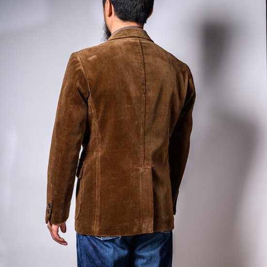テーラードジャケット 太畝コール天 ブラウン 新型 (Tailored Jacket 8