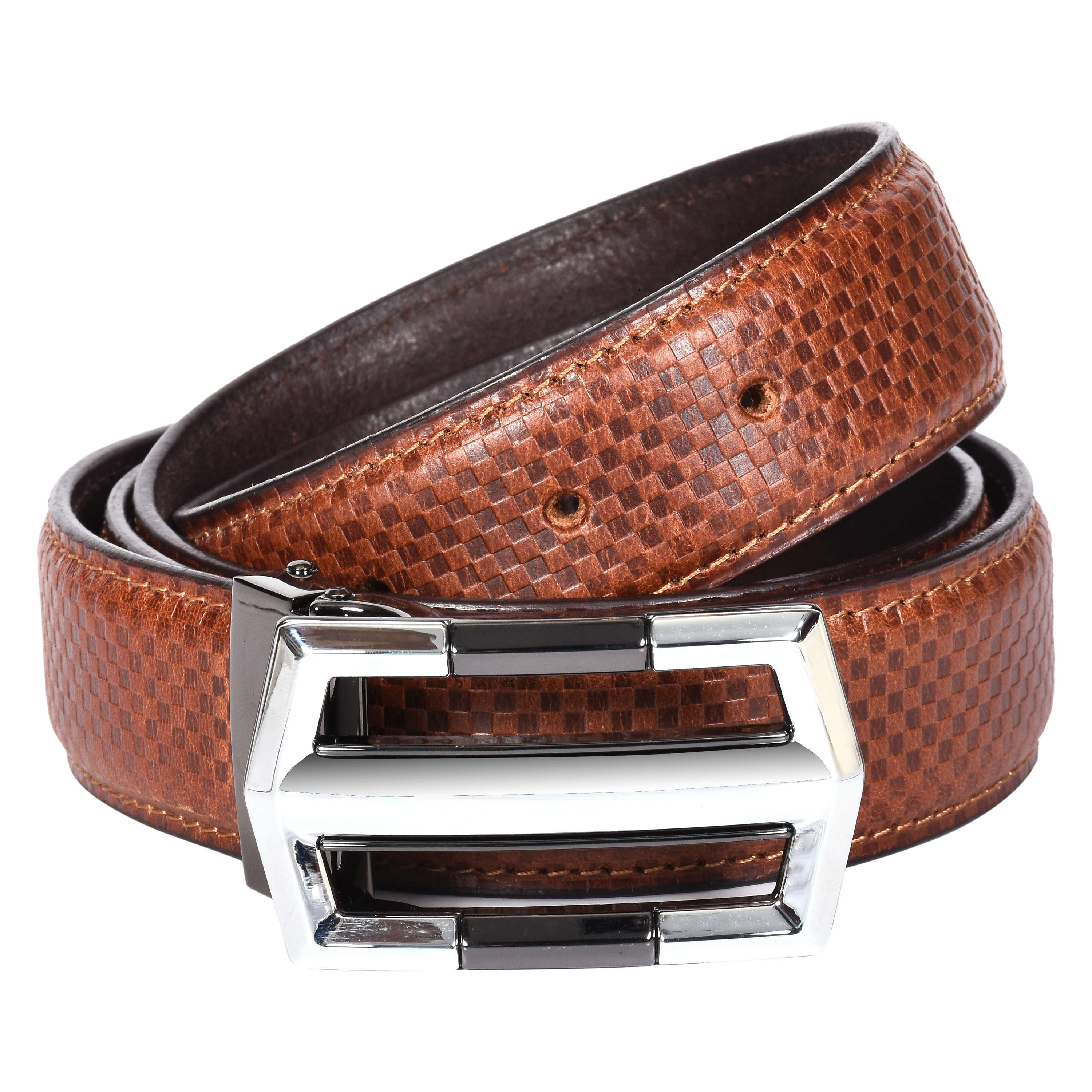 Sassora Premium Genuine Leather Belt with Detachable Anchor Buckle & C