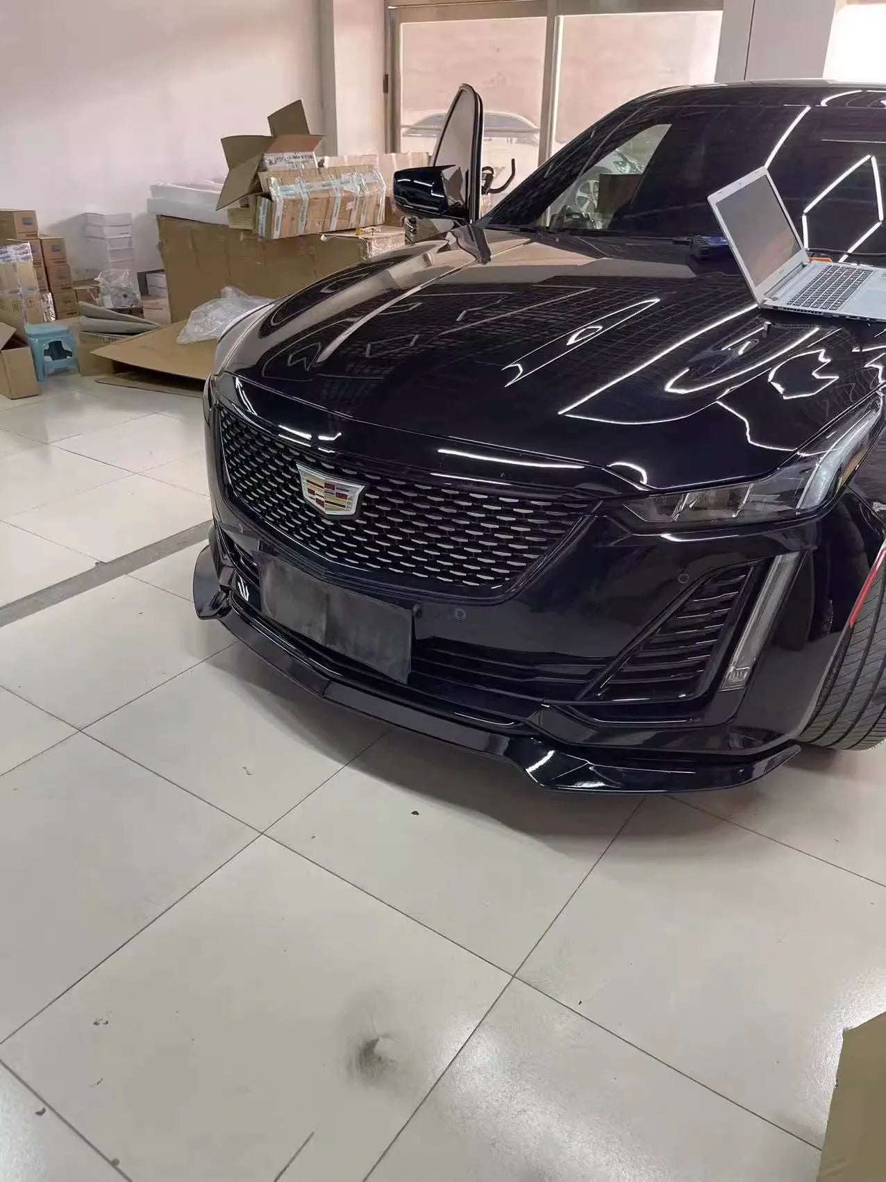 Cadillac CT5 Carbon Fiber Front Splitter from Savage Cadillac