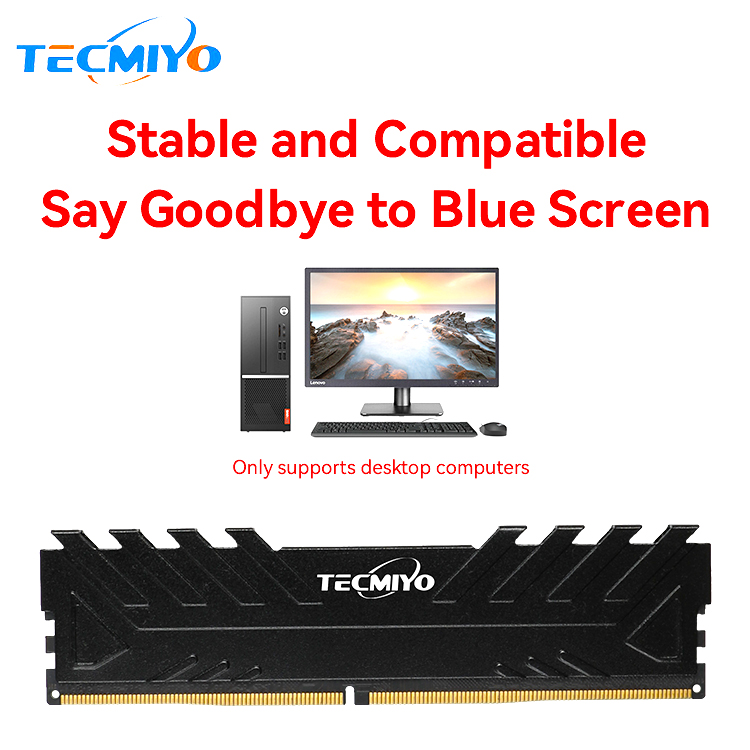 TECMIYO DDR4 RAM 8GB, 16GB, 32GB 3200MHz - Reliable Desktop Memory