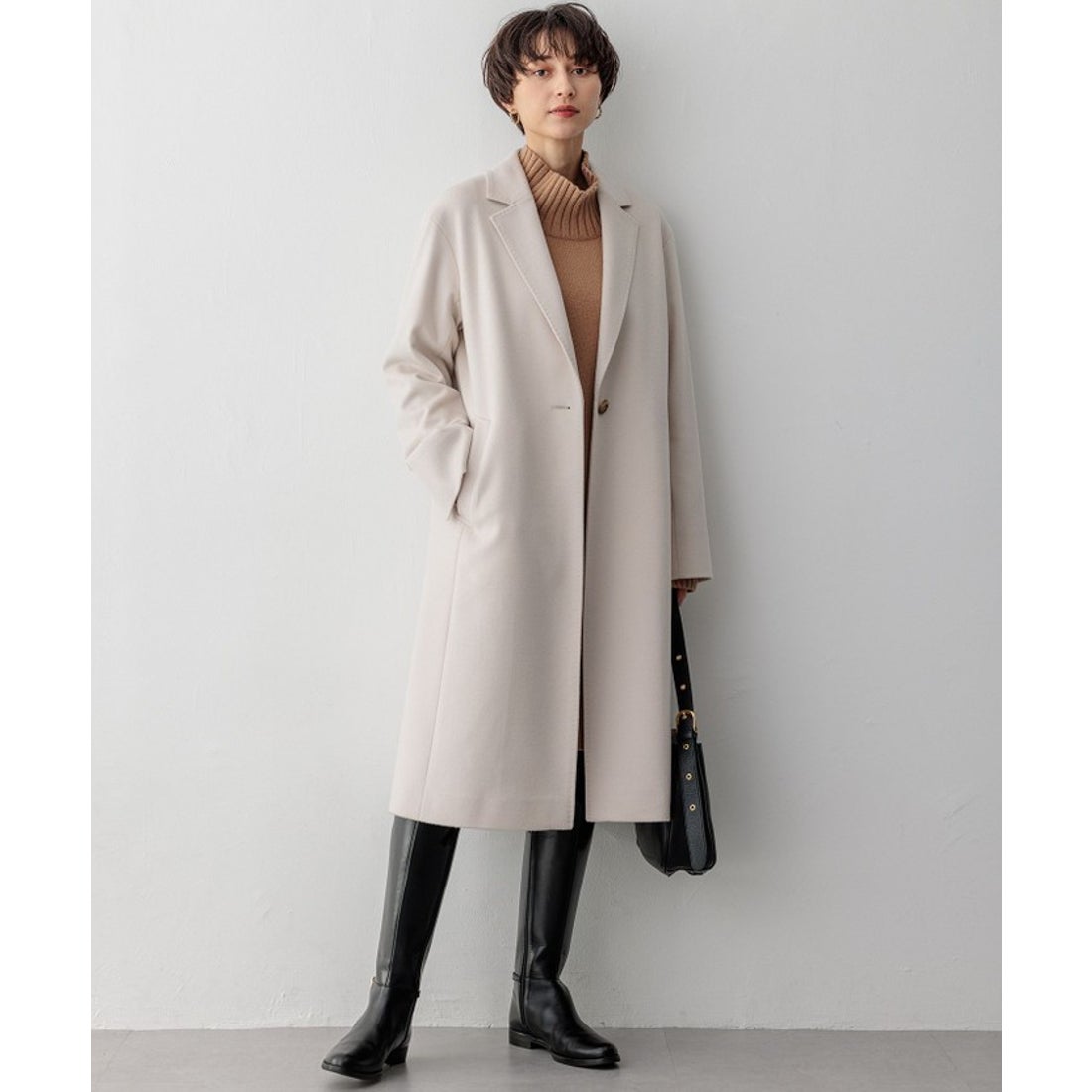 ニジュウサンク 23区 ウールカシミヤビーバー チェスターコート