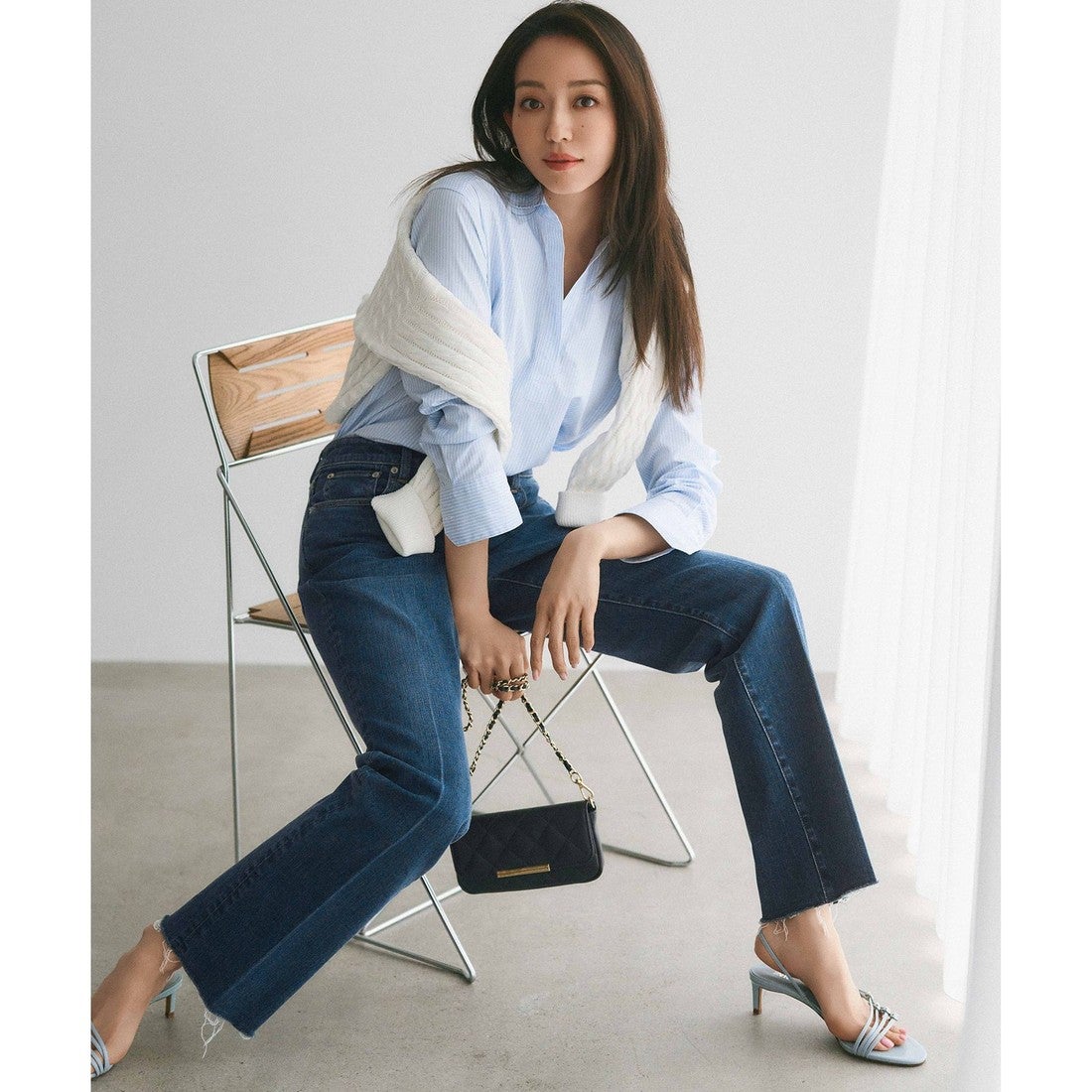 23区 【RED CARD TOKYO×23区】デニム フレアパンツ （ミッドブルー