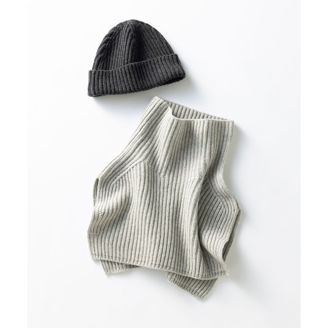 23区 【洗える】カシミヤブレンド ニット帽 （グレー系