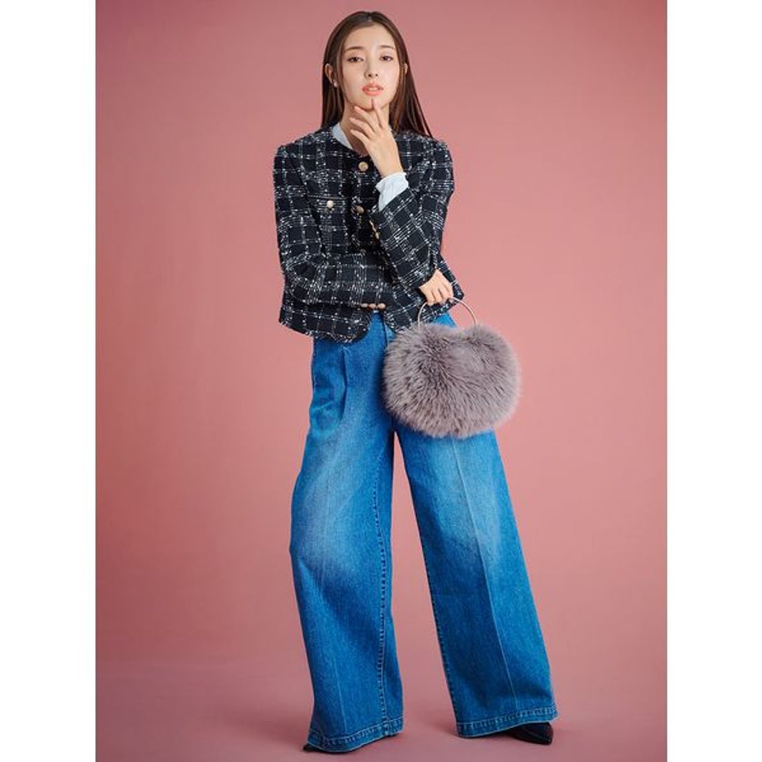 セルフォード CELFORD パイピングデザインツイードジャケット （MIX