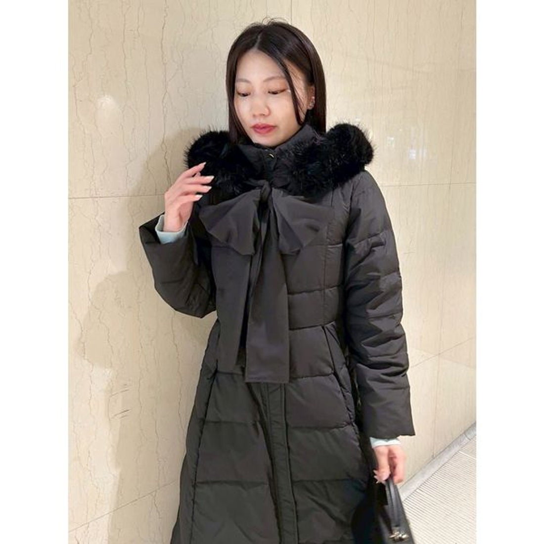 セルフォード CELFORD フードリボンロングダウンコート （LPNK