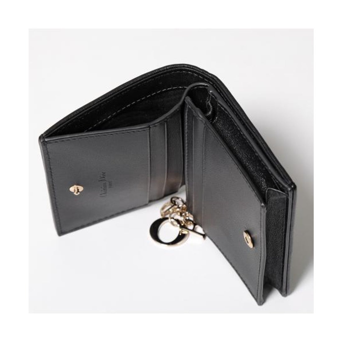 ディオール Dior Dior 二つ折り財布 S0178ONMJ レザー カナージュ ミニ