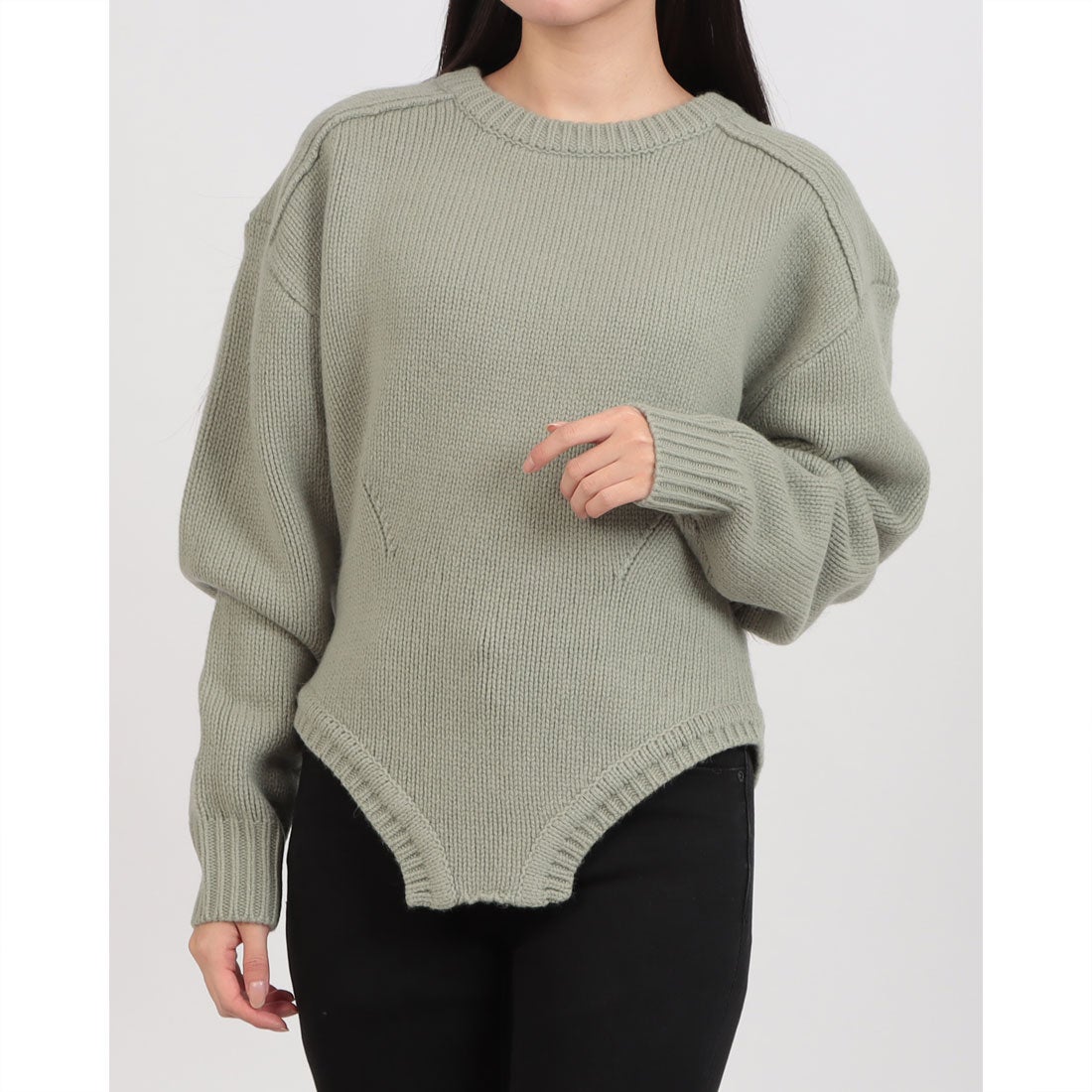 クラネ CLANE LOW GAUGE BODYSUIT KNIT TOPS （MINT） - ファッション