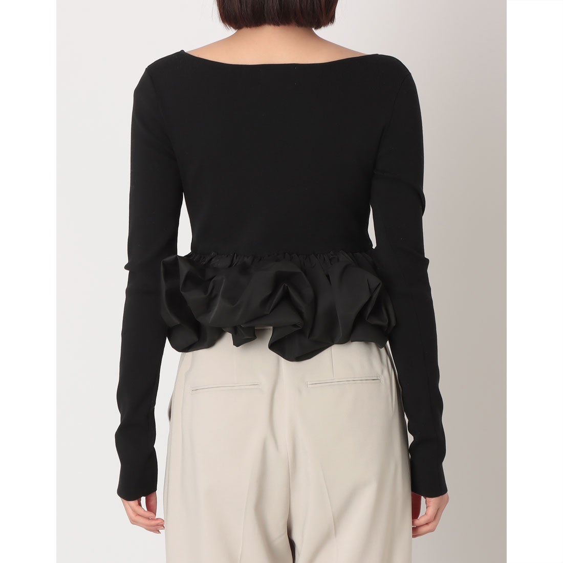 クラネ CLANE W BALLOON SHORT KNIT TOPS （WHITE） -ファッション通販