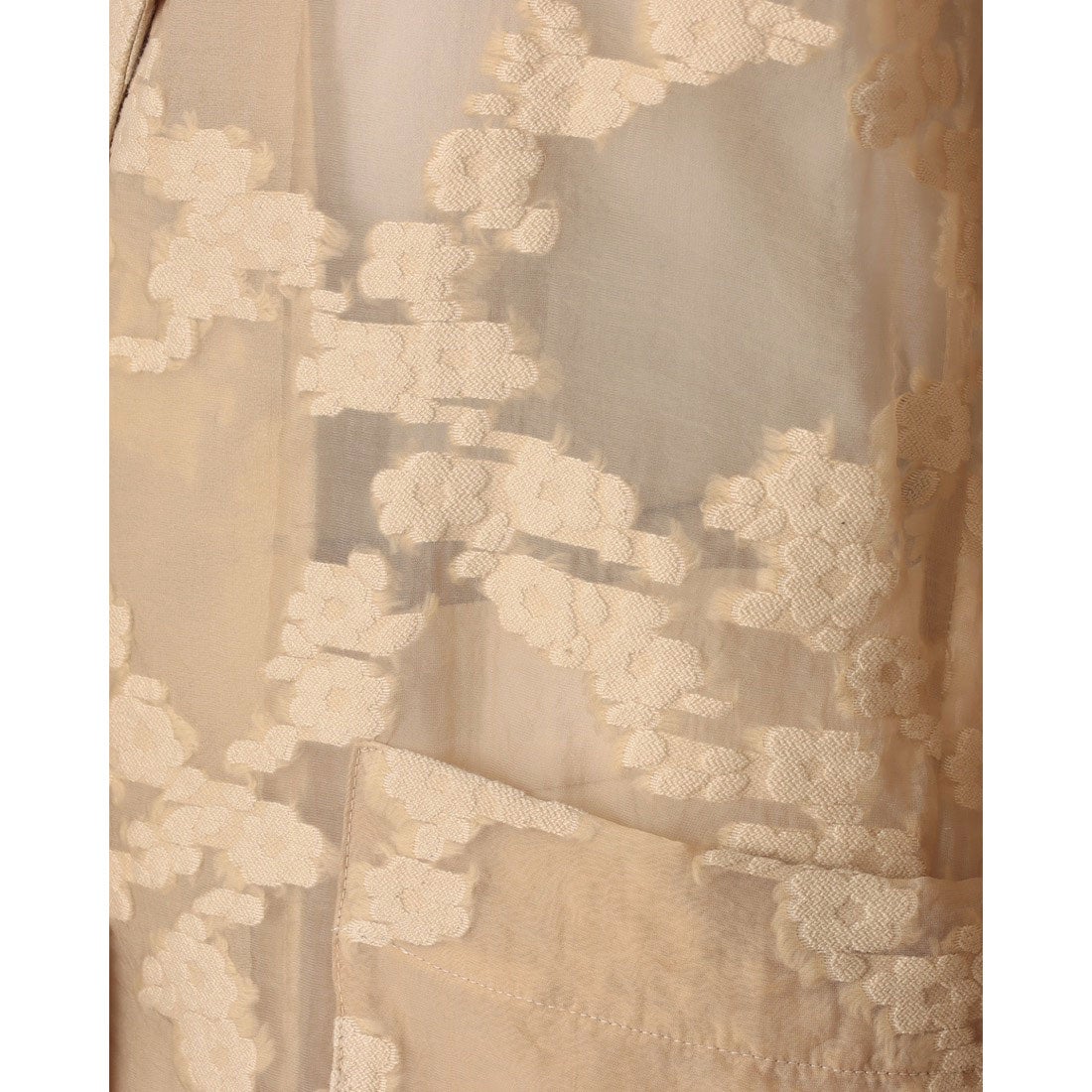 クラネ CLANE FLOWER SHEER JACQUARD JACKET （BEIGE） -ファッション